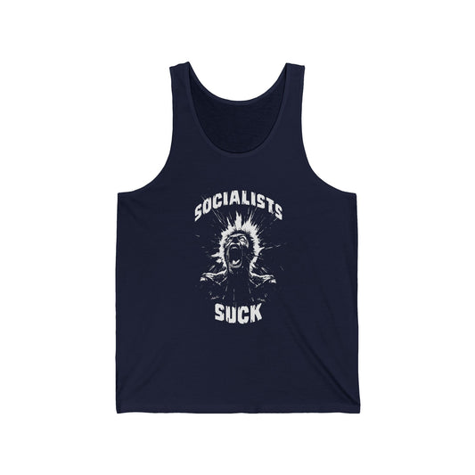 Socialists suck Unisex Jersey Tank