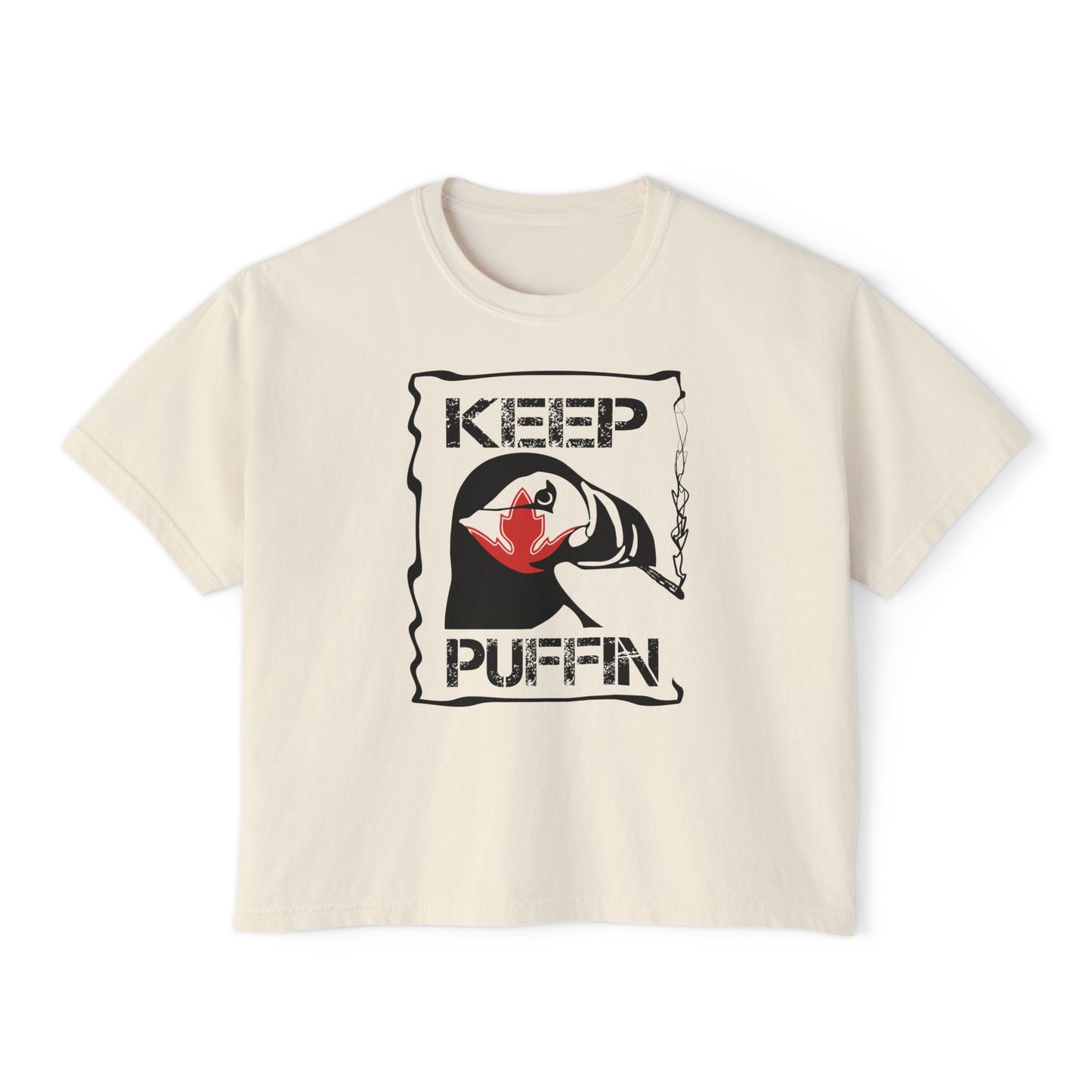 Keep Puffin Leaf Women's Boxy Tee