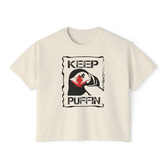 Keep Puffin Leaf Women's Boxy Tee