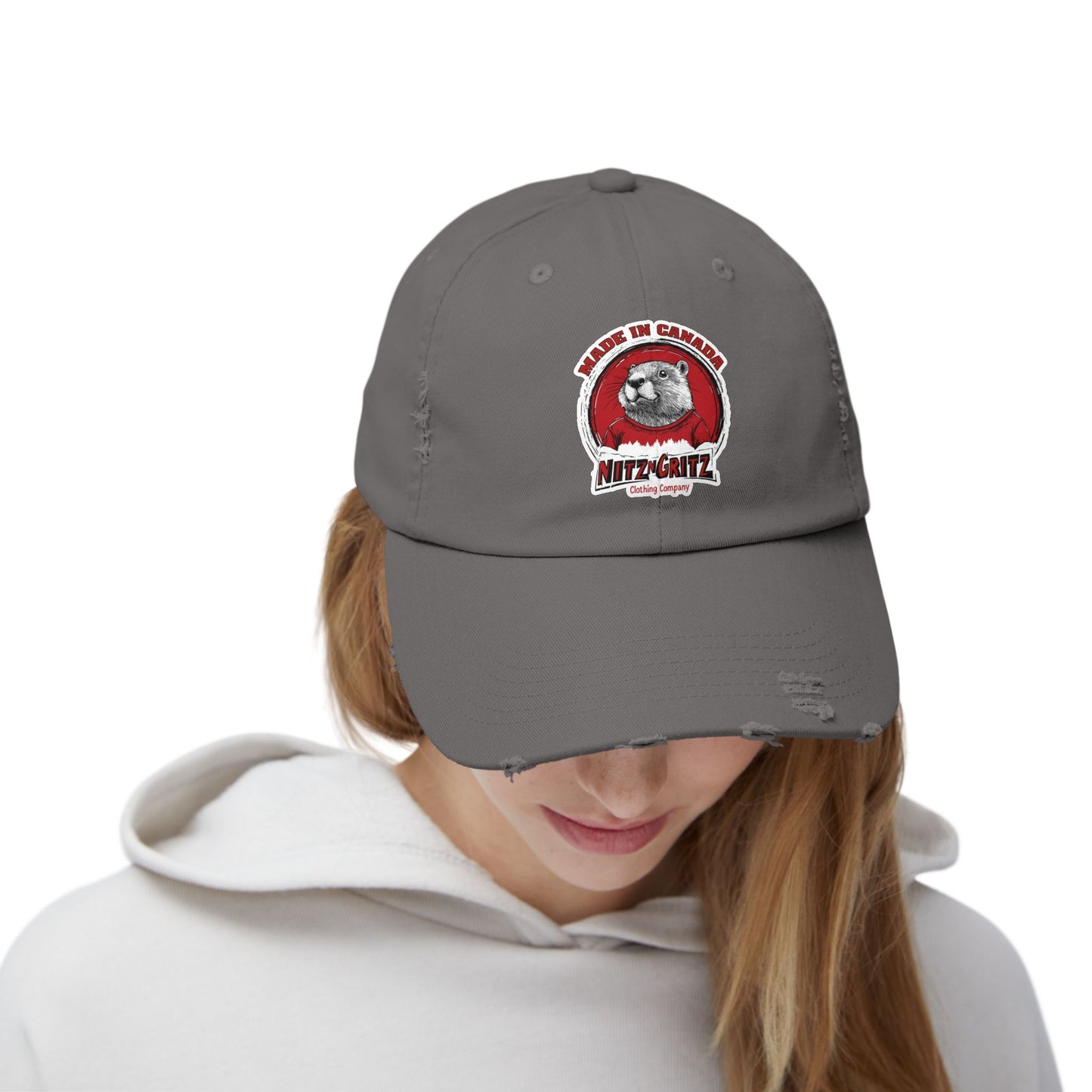 NitznGritz Made in Canada Unisex Distressed Cap