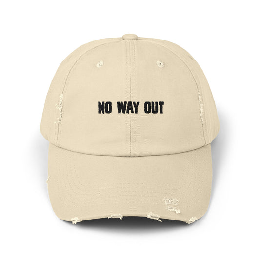 No Way Out Unisex Distressed Cap
