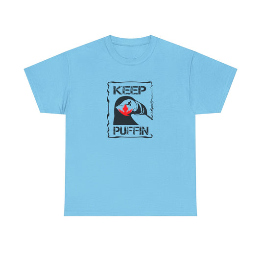 Keep Puffin Leaf Unisex Heavy Cotton Tee