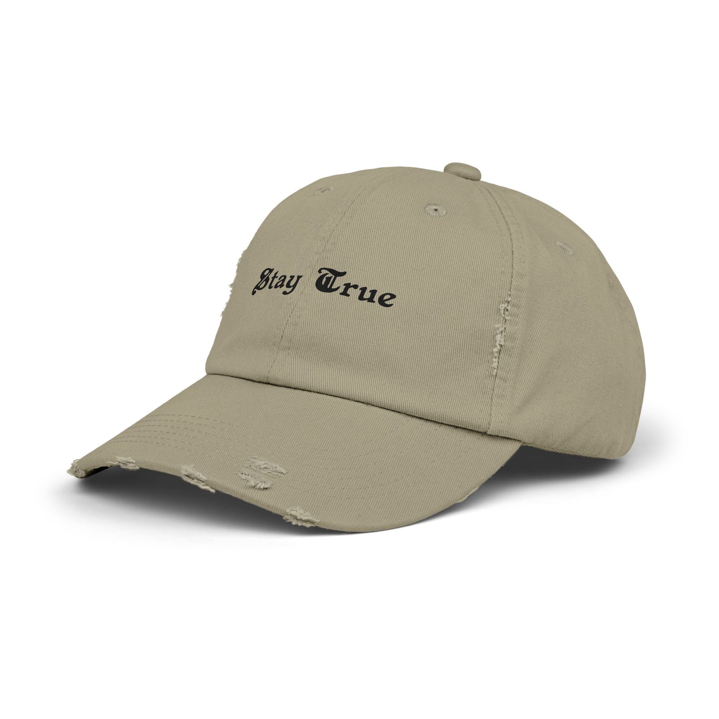 Stay True Unisex Distressed Cap