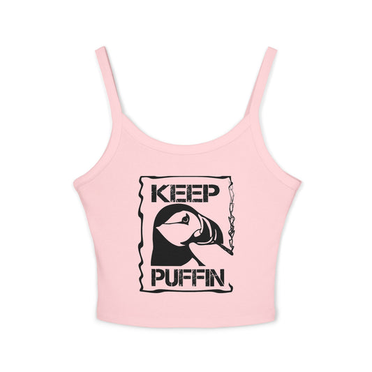 Keep Puffin Women's Spaghetti Strap Tank Top