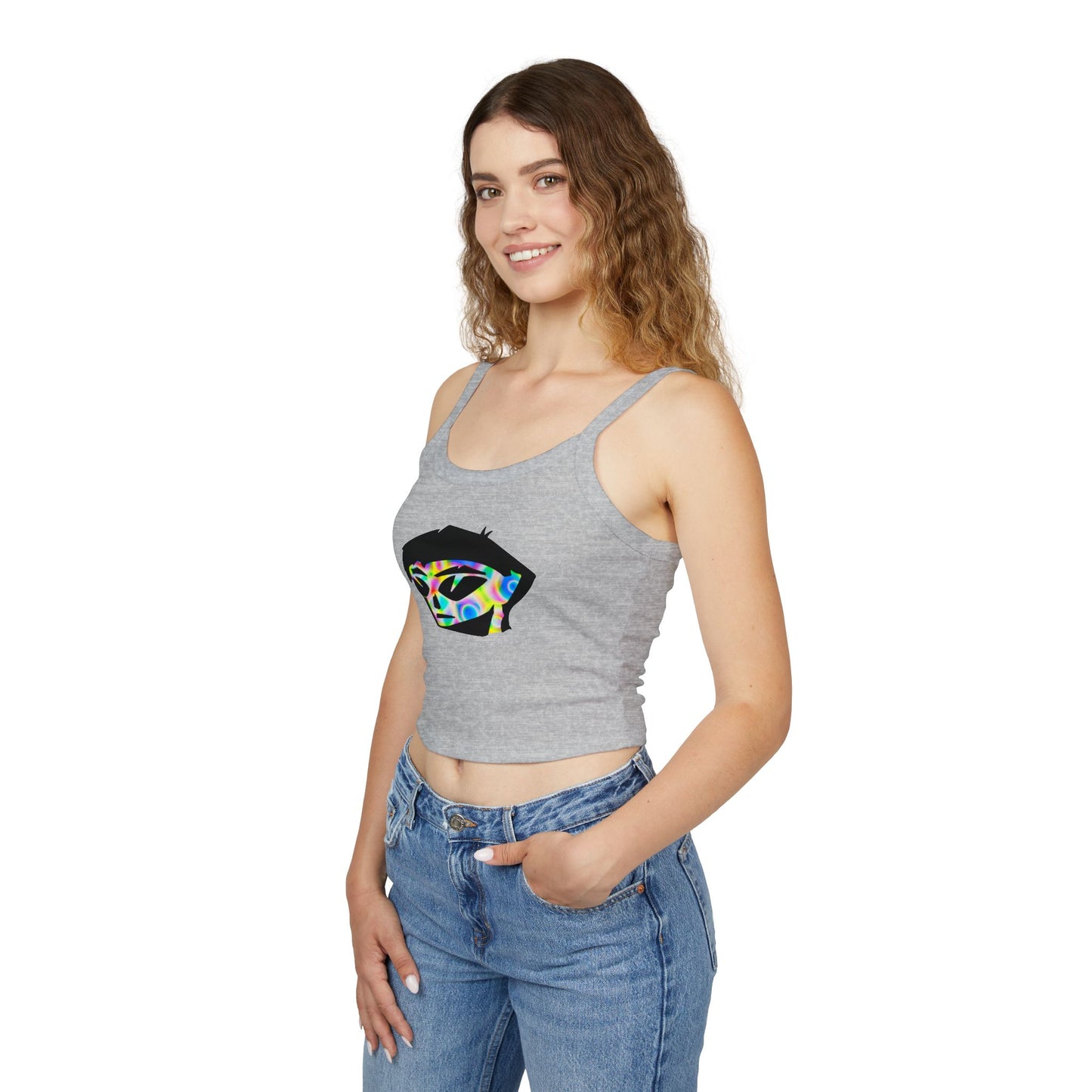 Rainbow Alien Boy Women's Spaghetti Strap Tank Top