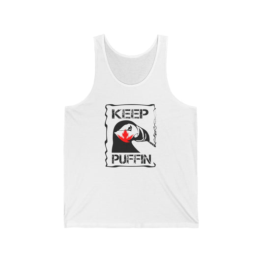 Keep Puffin Leaf Unisex Jersey Tank