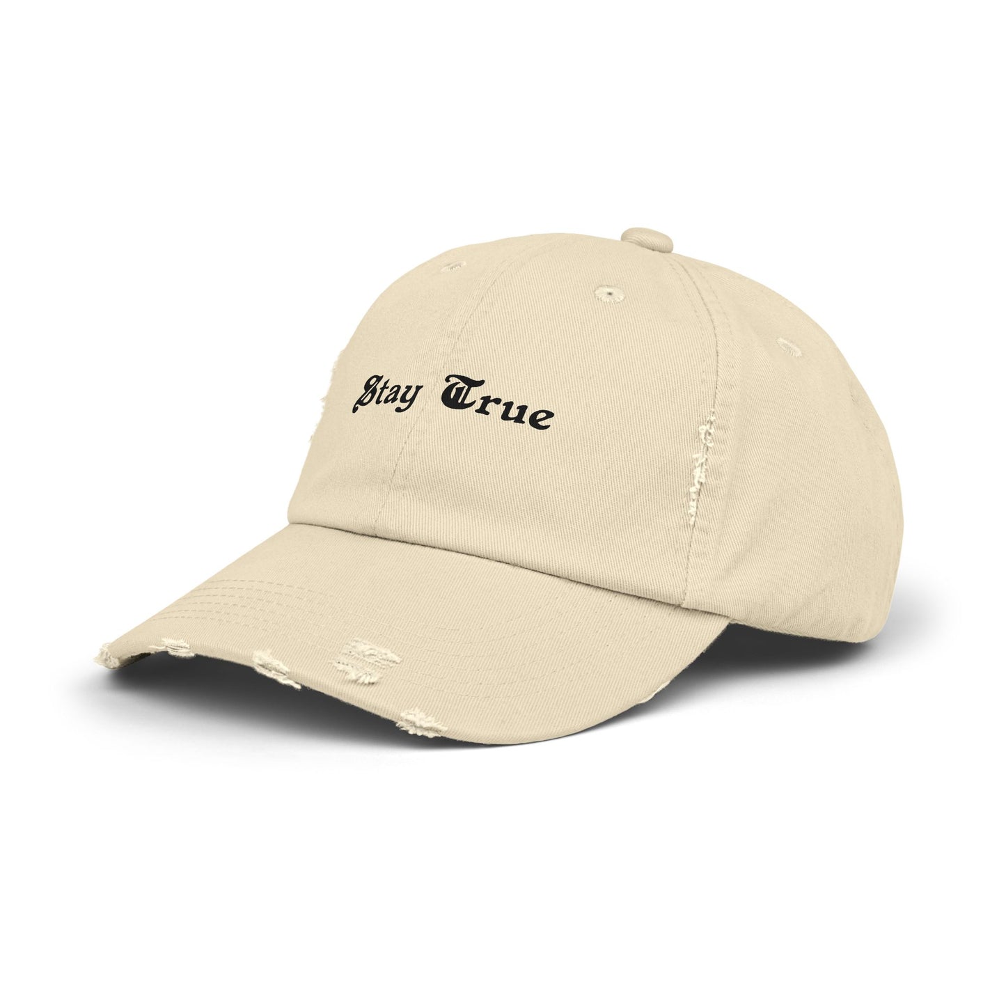 Stay True Unisex Distressed Cap