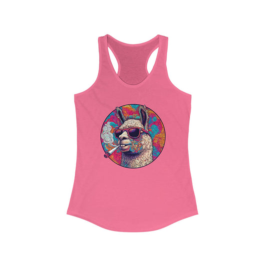 Llama So Happy Women's Ideal Racerback Tank