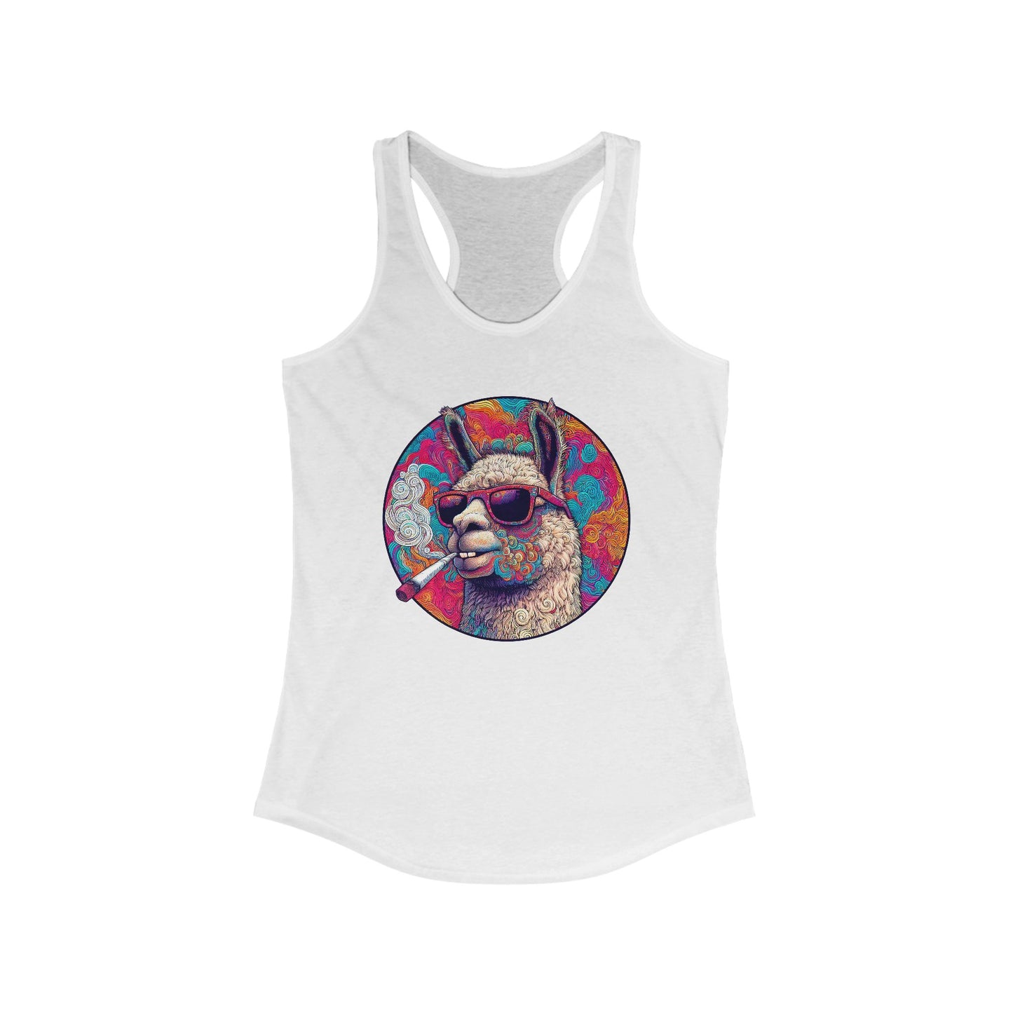 Llama So Happy Women's Ideal Racerback Tank