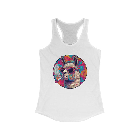Llama So Happy Women's Ideal Racerback Tank