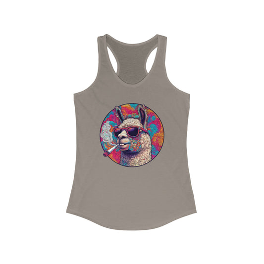 Llama So Happy Women's Ideal Racerback Tank