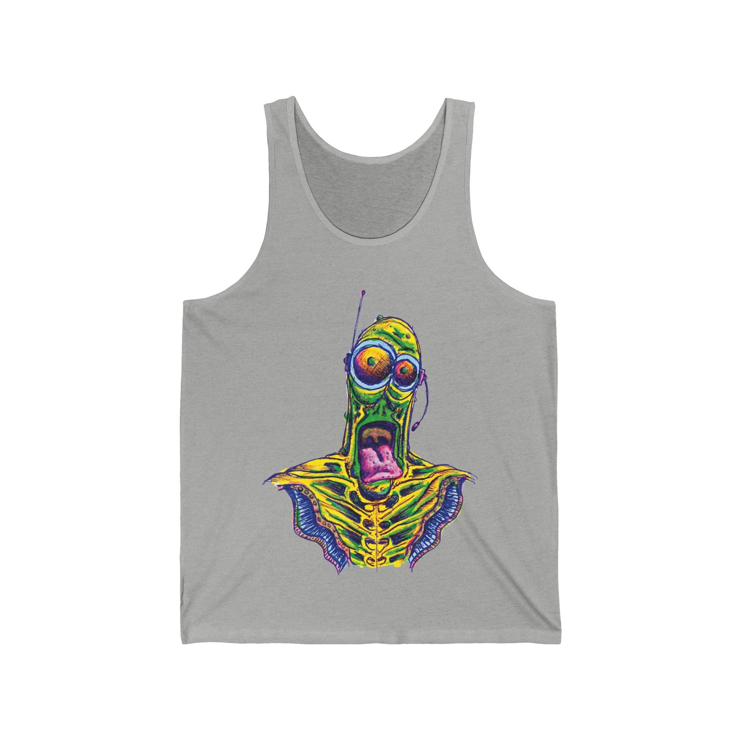 Happy Alien. Unisex Jersey Tank