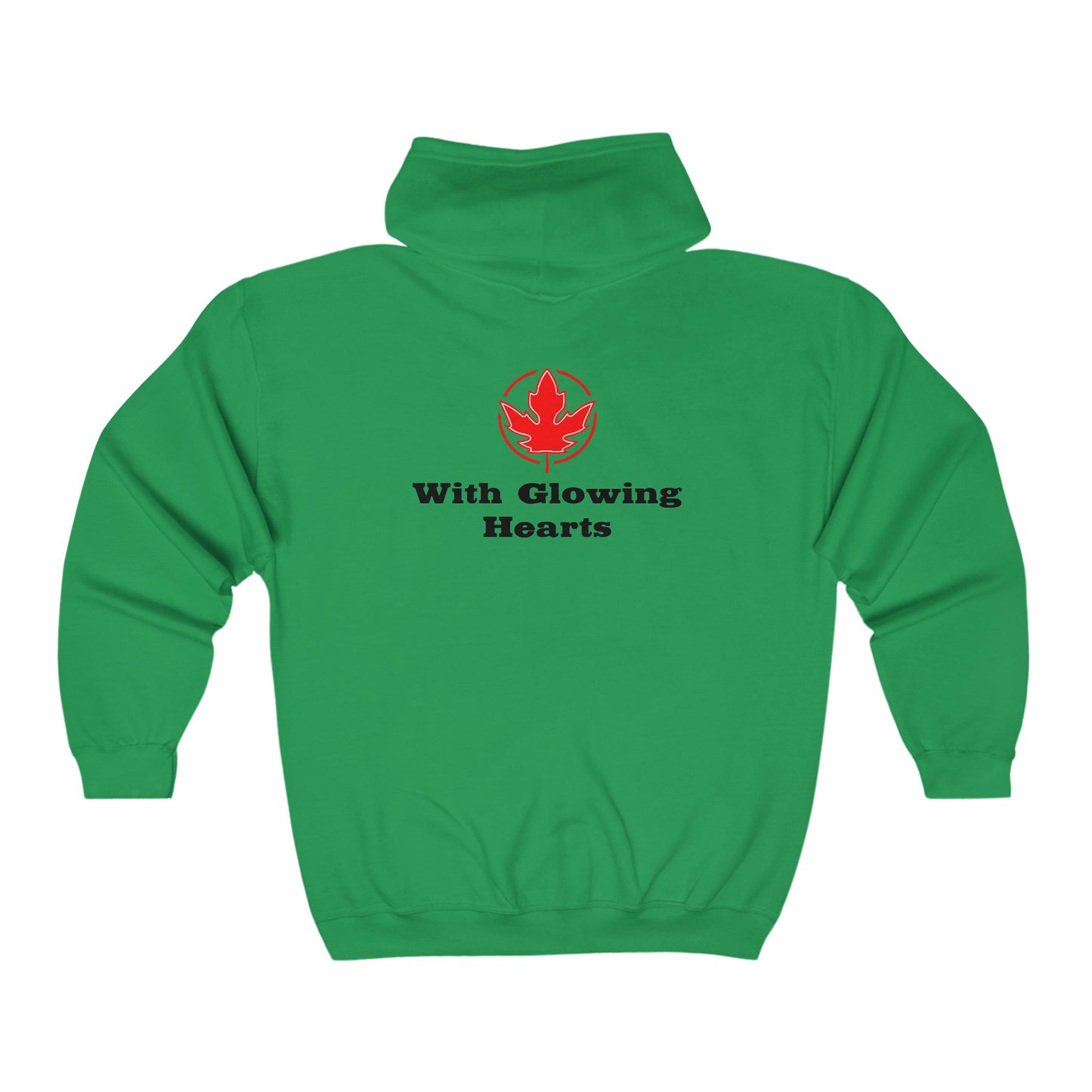 With Glowing Hearts.  Unisex Heavy Blend™ Full Zip Hooded Sweatshirt