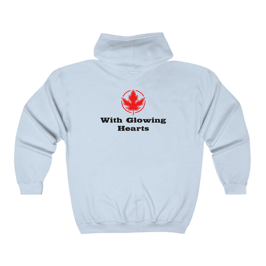 With Glowing Hearts.  Unisex Heavy Blend™ Full Zip Hooded Sweatshirt