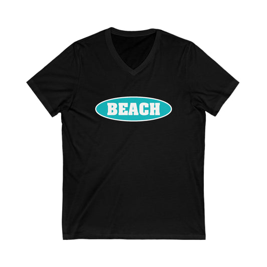 Beach...Unisex Jersey Short Sleeve V-Neck