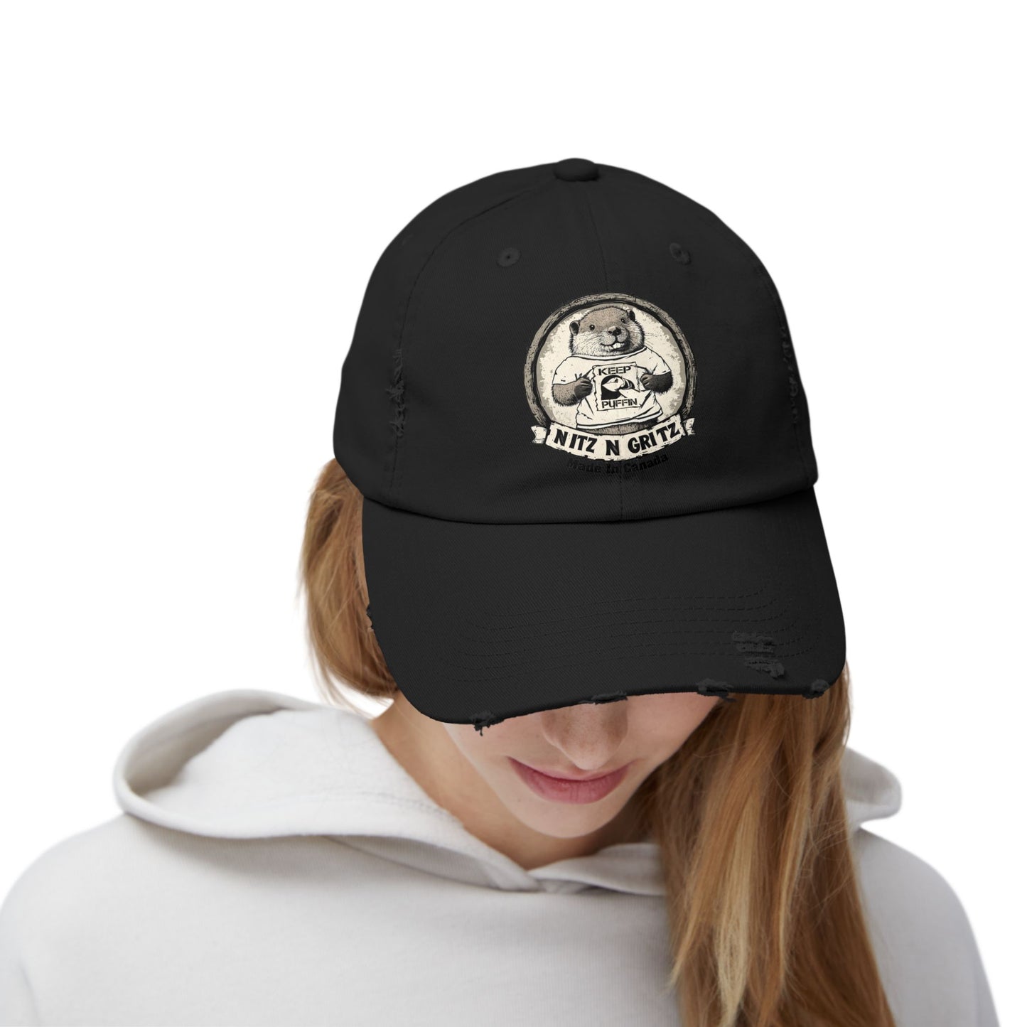 NitznGritz KP Made in Canada Unisex Distressed Cap