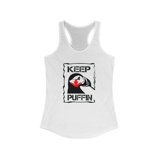 Keep Puffin Leaf Women's Ideal Racerback Tank