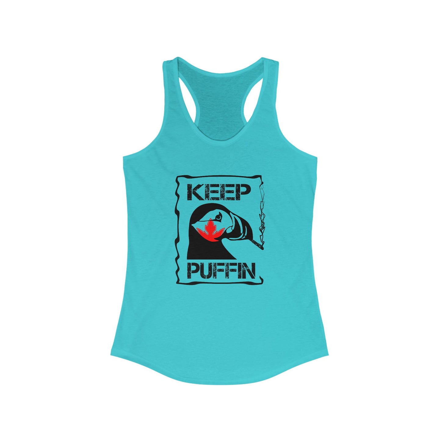 Keep Puffin Leaf Women's Ideal Racerback Tank