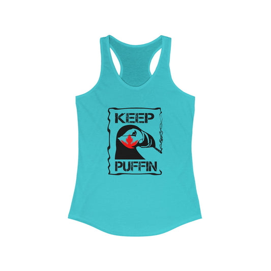 Keep Puffin Leaf Women's Ideal Racerback Tank
