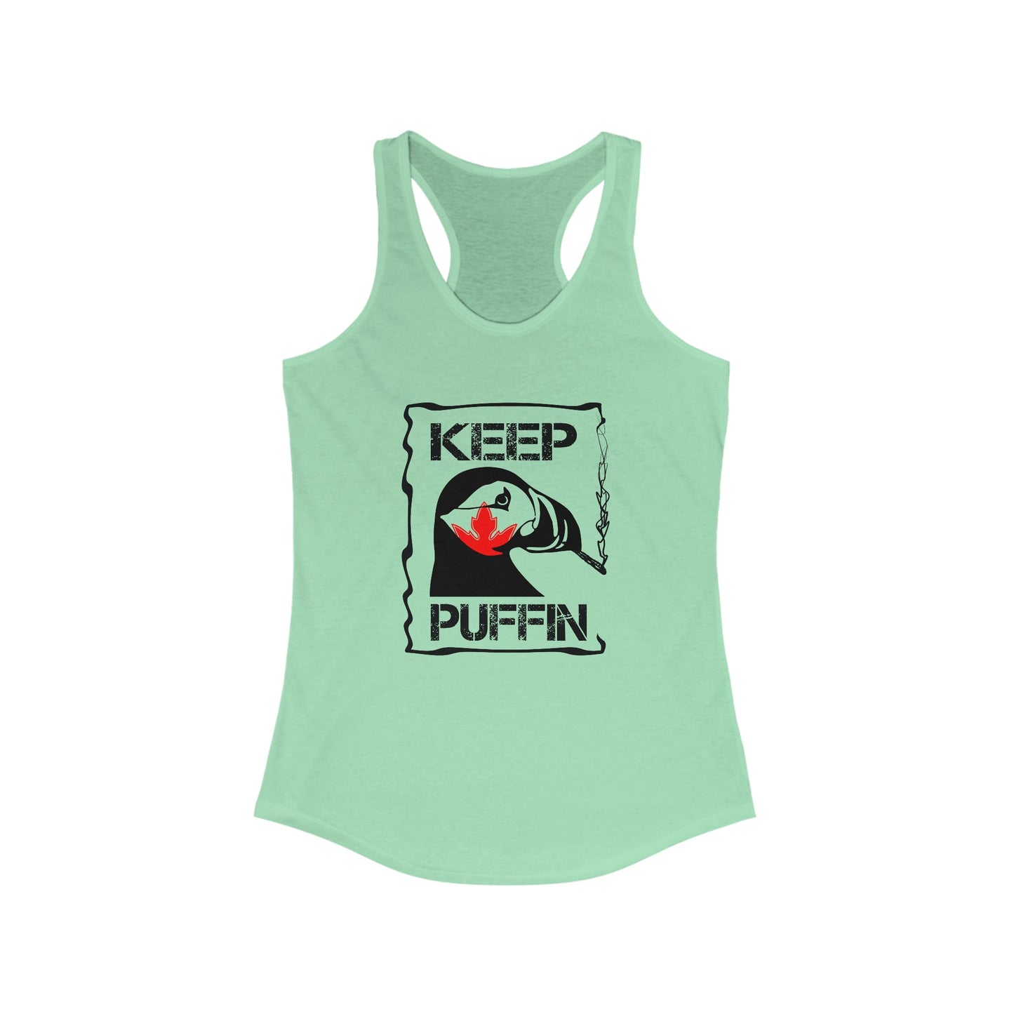 Keep Puffin Leaf Women's Ideal Racerback Tank