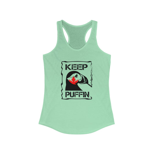 Keep Puffin Leaf Women's Ideal Racerback Tank