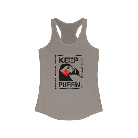 Keep Puffin Leaf Women's Ideal Racerback Tank