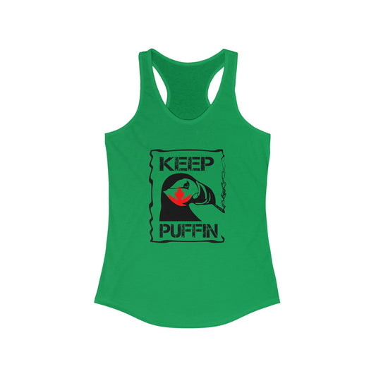Keep Puffin Leaf Women's Ideal Racerback Tank