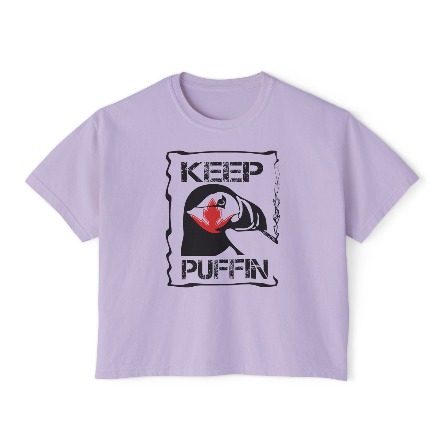 Keep Puffin Leaf Women's Boxy Tee