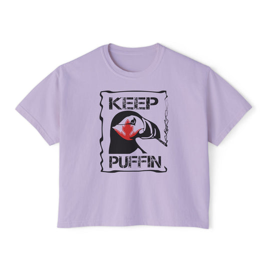 Keep Puffin Leaf Women's Boxy Tee