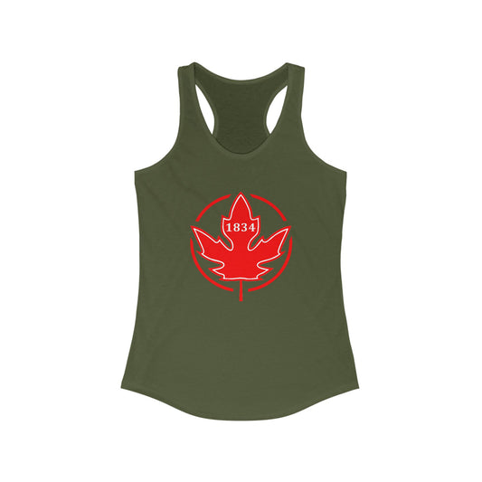 1834 Leaf Circle Women's Ideal Racerback Tank