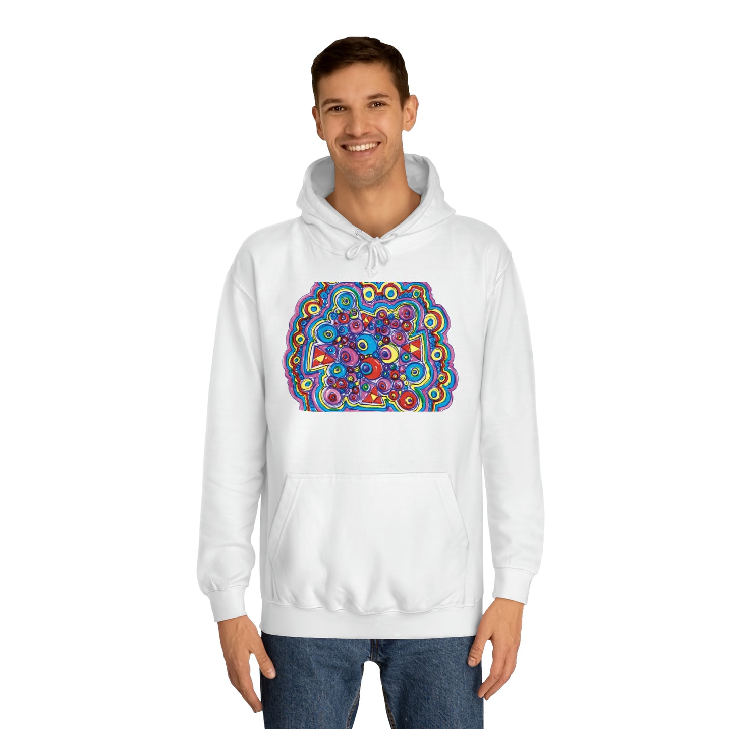 Arty Cloud..Unisex College Hoodie