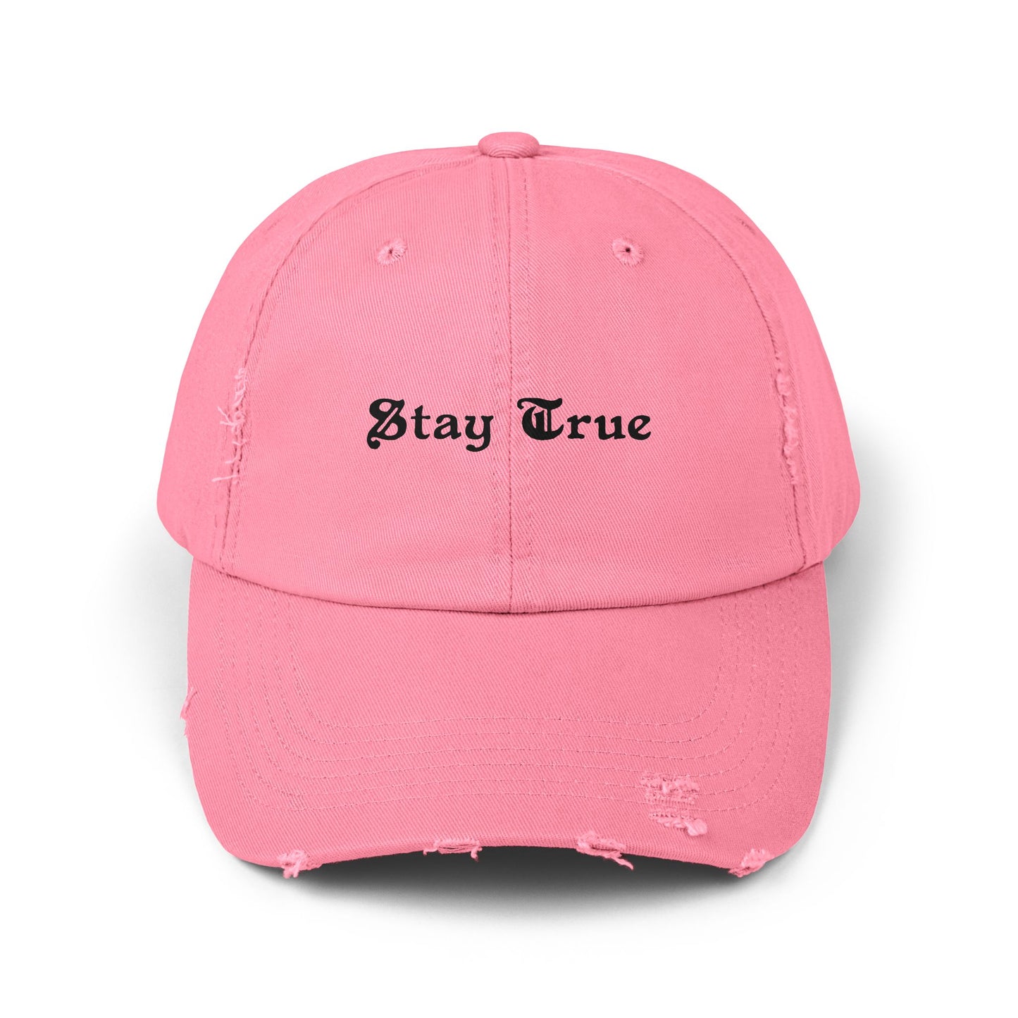 Stay True Unisex Distressed Cap