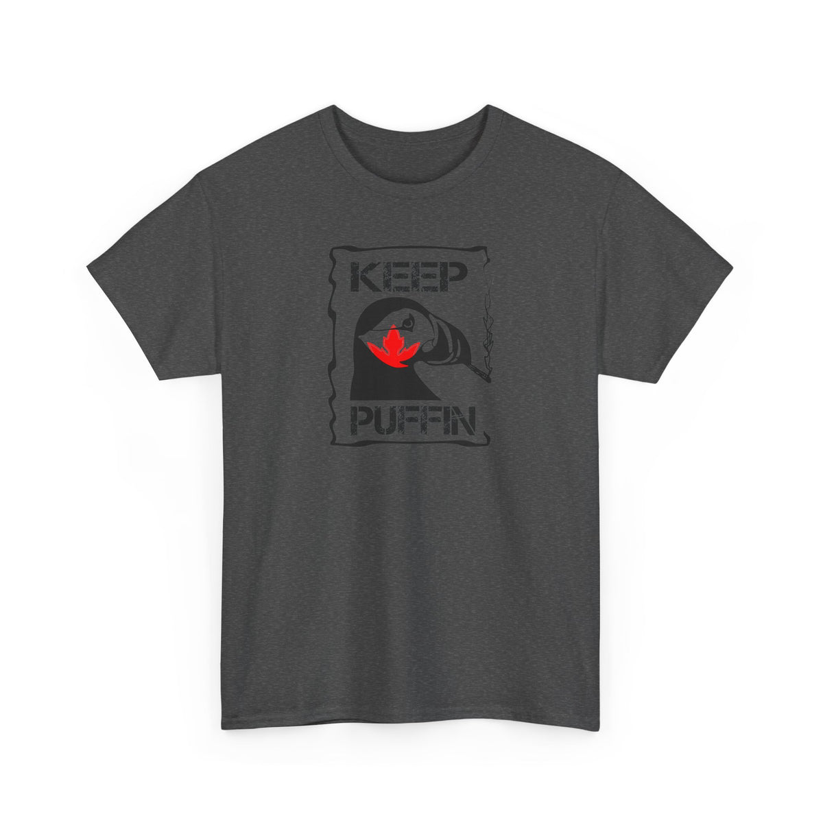Keep Puffin leaf Unisex Heavy Cotton Tee