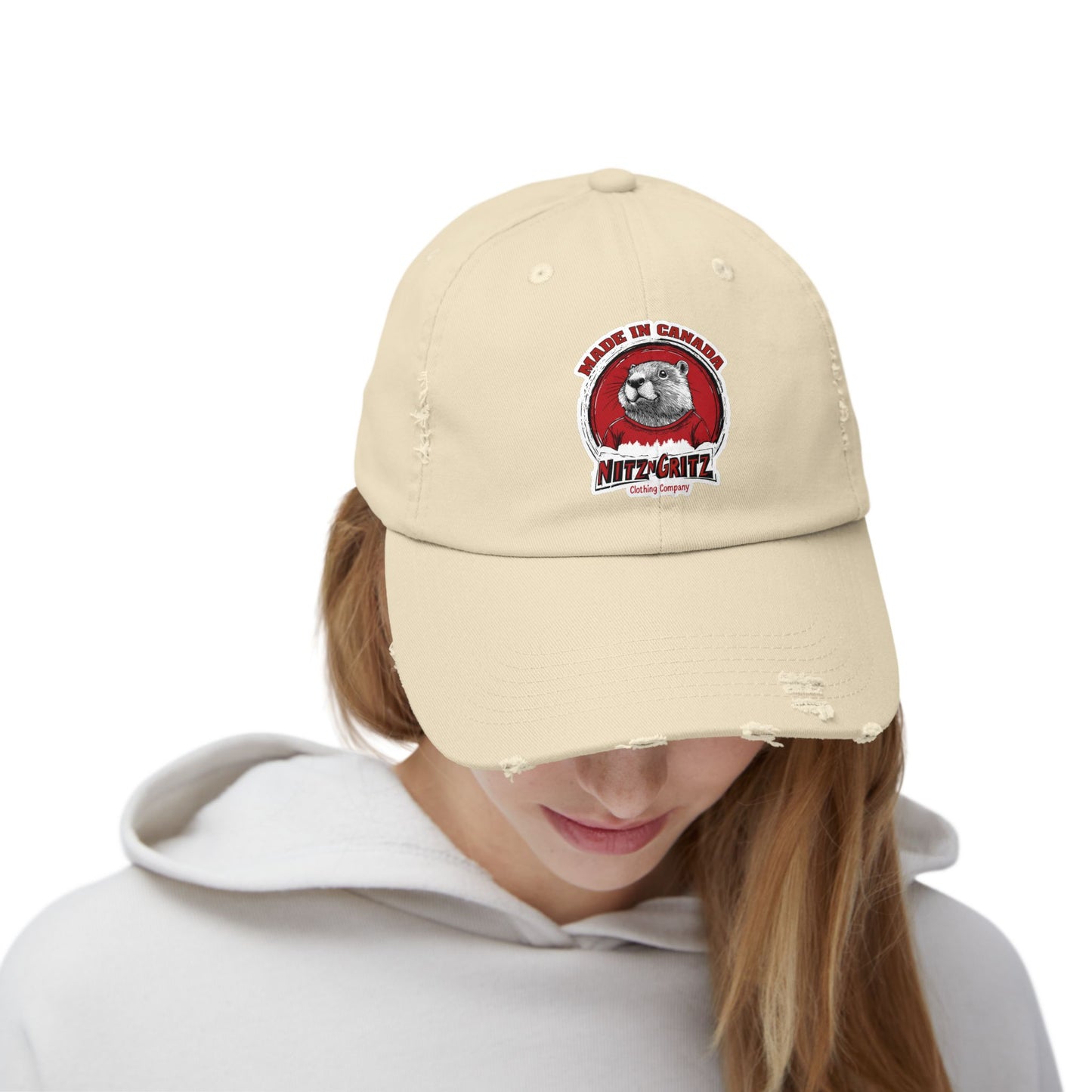 NitznGritz Made in Canada Unisex Distressed Cap