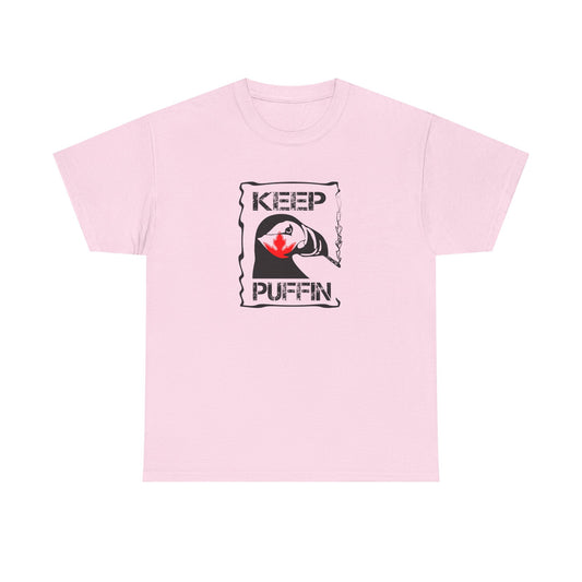 Keep Puffin Leaf Unisex Heavy Cotton Tee
