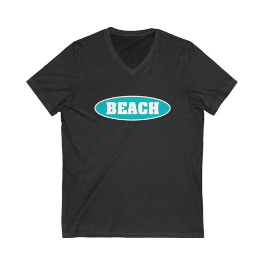 Beach...Unisex Jersey Short Sleeve V-Neck