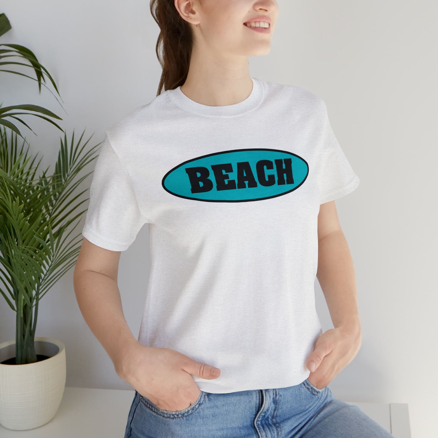 BEACH..Unisex Jersey Short Sleeve Tee