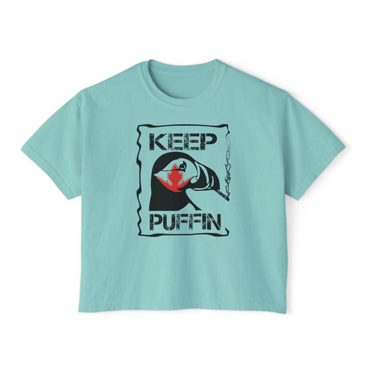 Keep Puffin Leaf Women's Boxy Tee