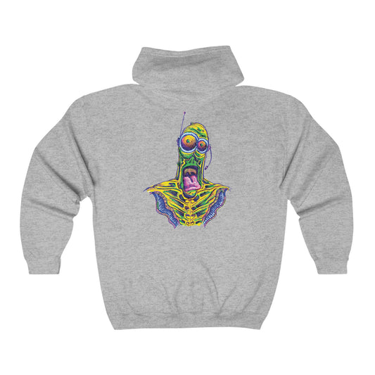 Happy Alien. Unisex Heavy Blend™ Full Zip Hooded Sweatshirt