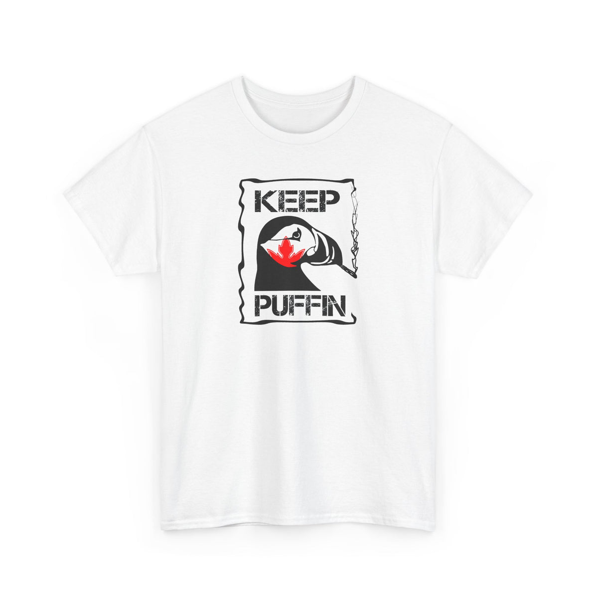 Keep Puffin leaf Unisex Heavy Cotton Tee
