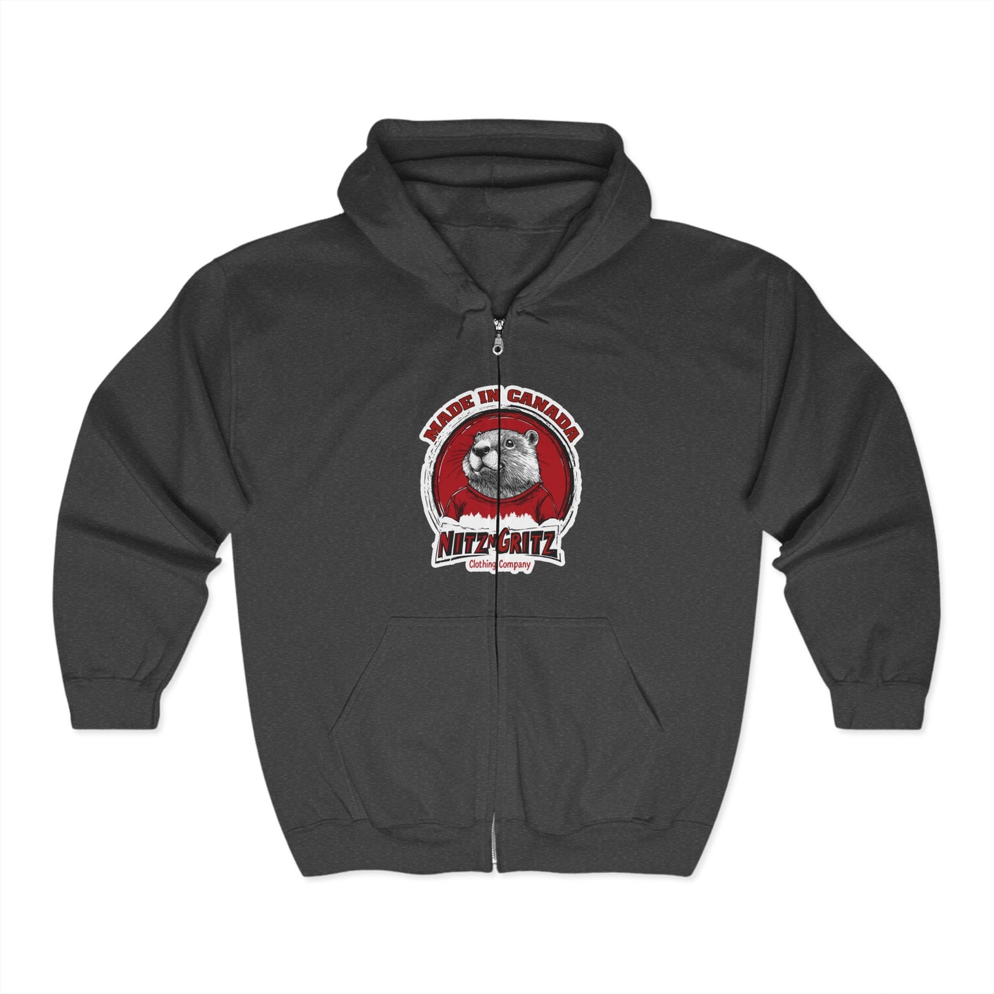 NitznGritz Made in Canada Unisex Heavy Blend™ Full Zip Hooded Sweatshirt
