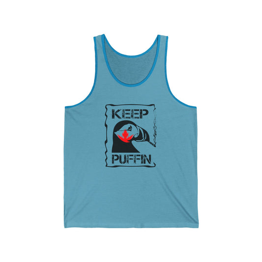 Keep Puffin Leaf Unisex Jersey Tank