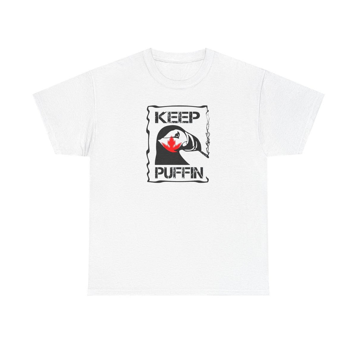 Keep Puffin leaf Unisex Heavy Cotton Tee