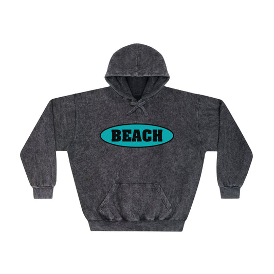 BEACH..Unisex Mineral Wash Hoodie