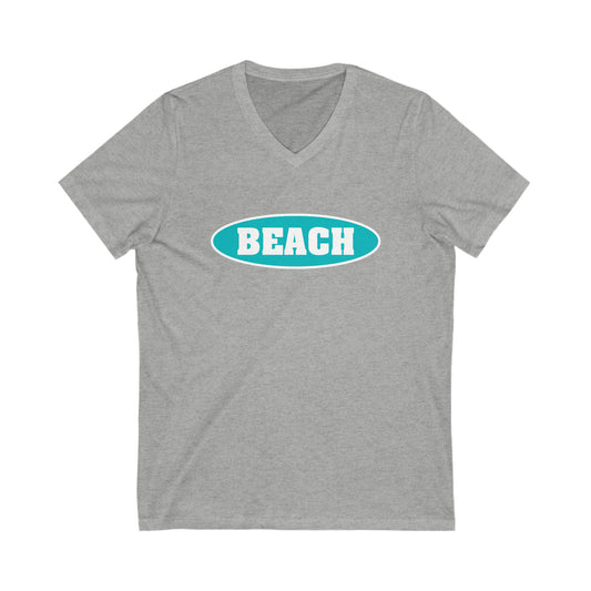 Beach...Unisex Jersey Short Sleeve V-Neck