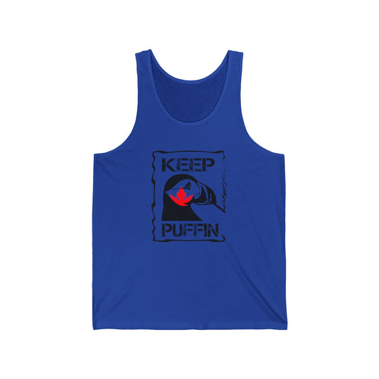 Keep Puffin Leaf Unisex Jersey Tank