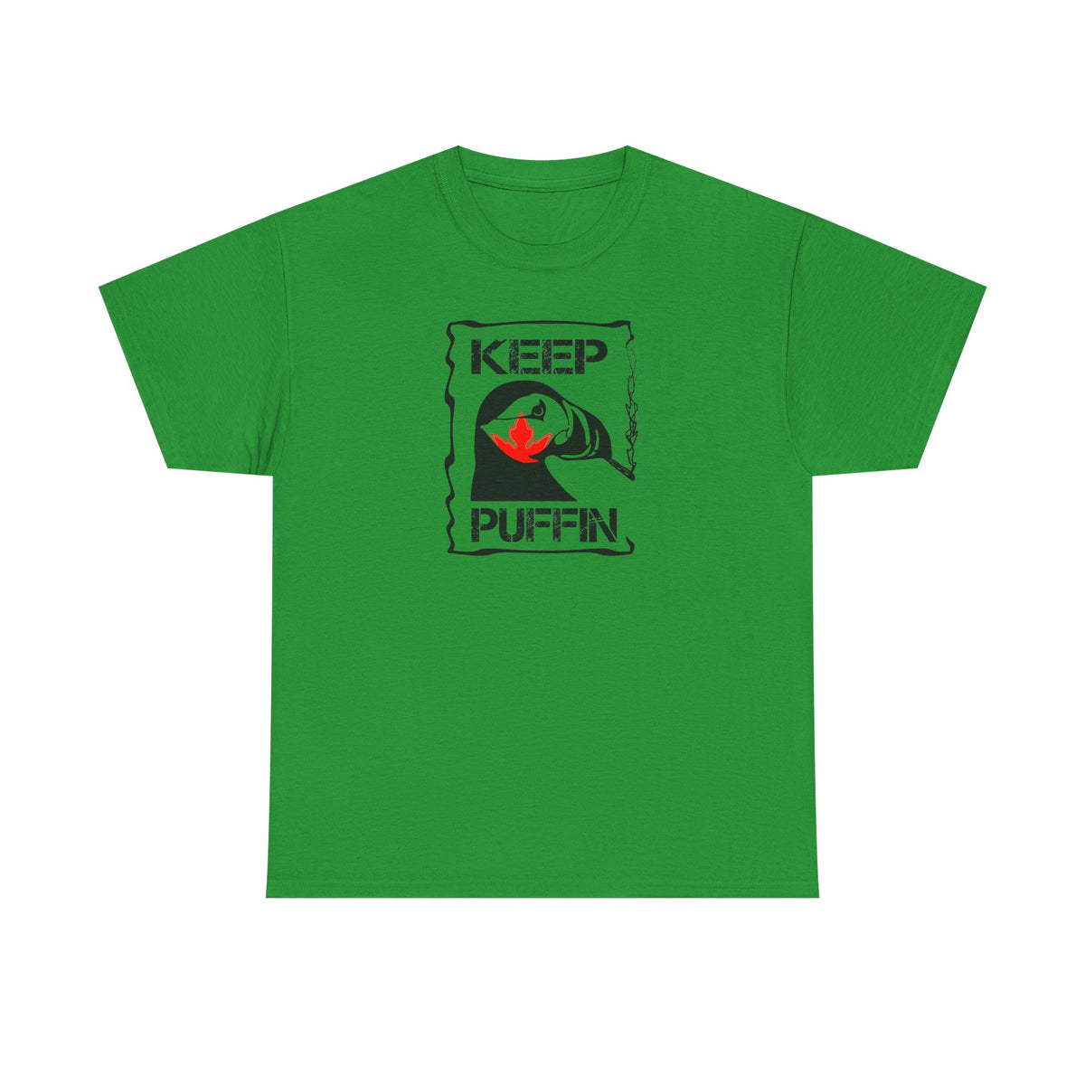 Keep Puffin leaf Unisex Heavy Cotton Tee