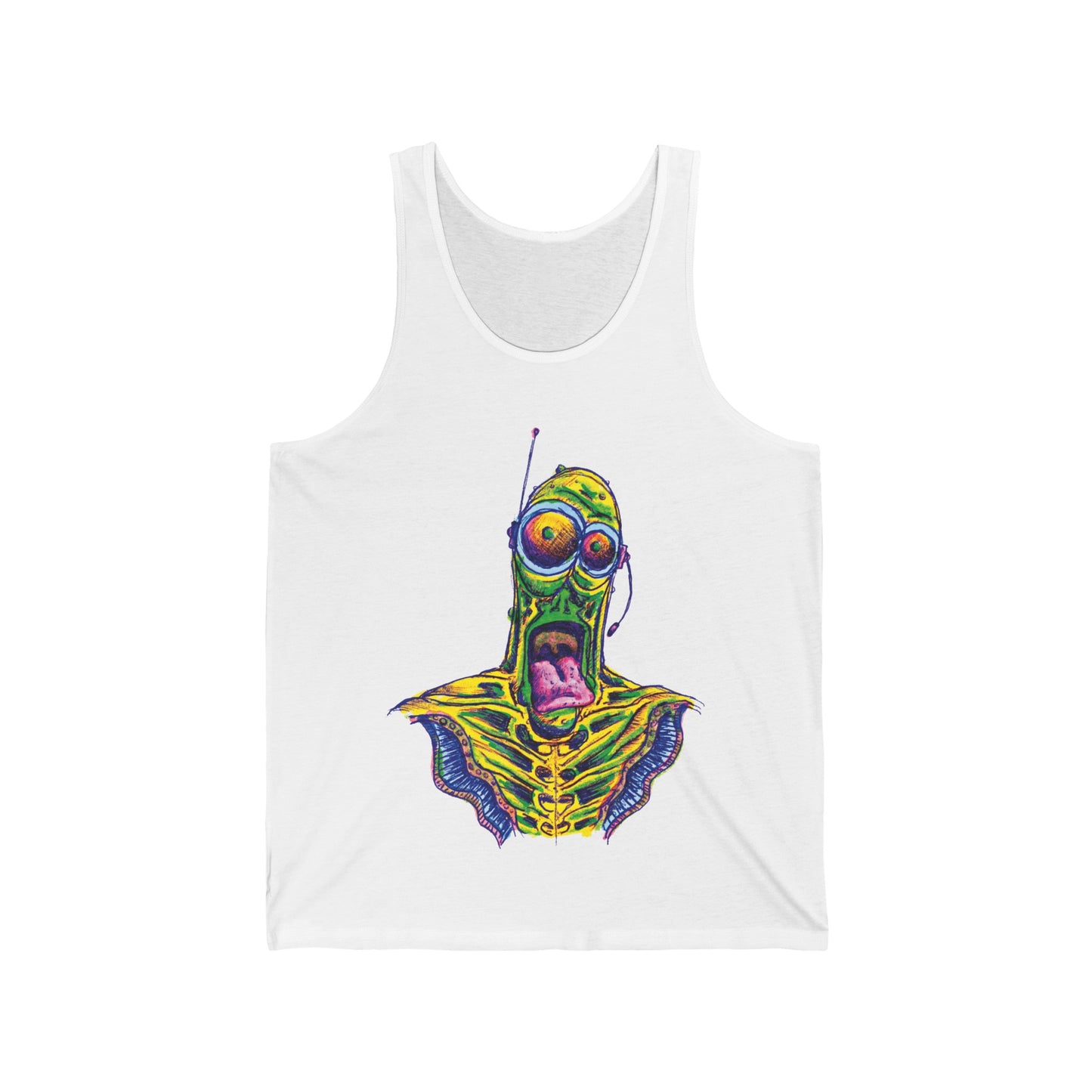 Happy Alien. Unisex Jersey Tank