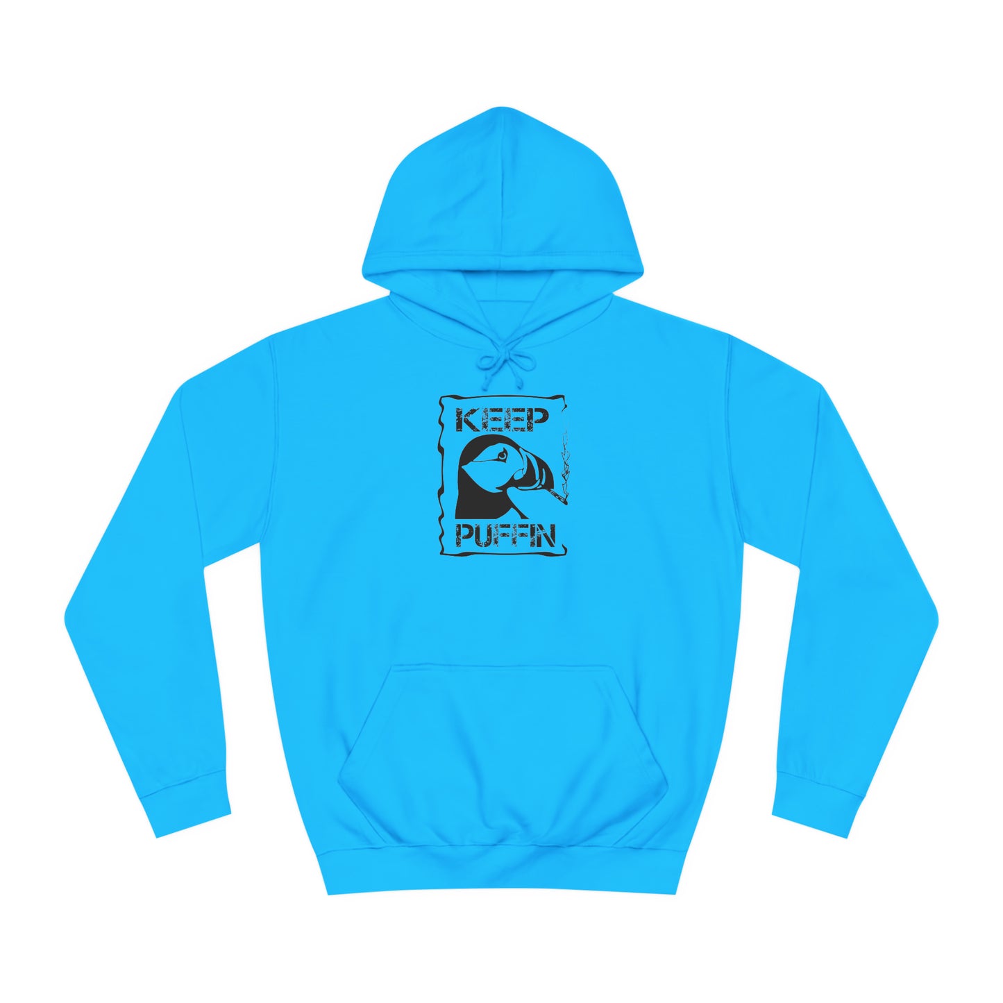 Keep Puffin..Unisex College Hoodie
