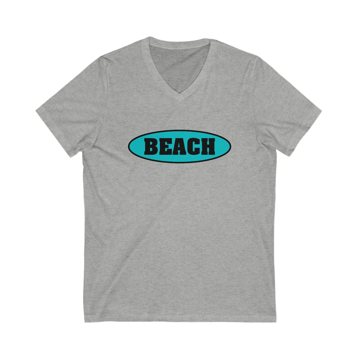 Beach.Unisex Jersey Short Sleeve V-Neck